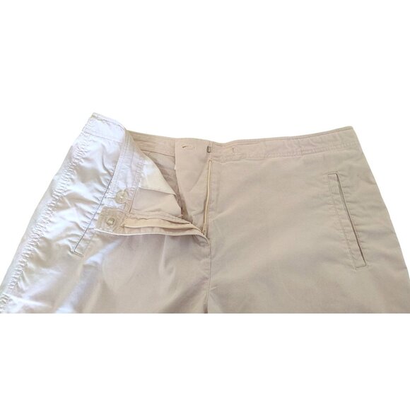 Vintage Talbots Women's Khaki Cropped Pants Size 12 Stretch 95% Cotton/4% Lycra - Picture 10 of 11